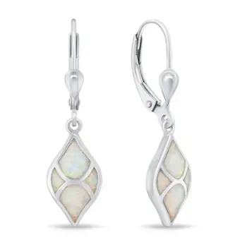 Vathë për femra Brilio Silver EA1129W, të argjendtë/bardhë