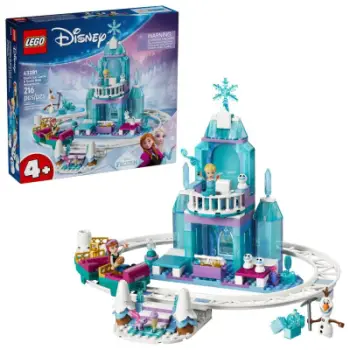Lodër ndërtimi LEGO Disney 43281 Elsa's Ice Castle, 216 copa, 4+ vjeç, shumëngjyrëshe