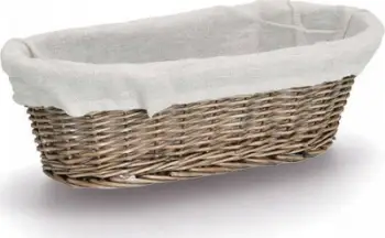 Shportë bukë wicker, 33 x 14 x 10 cm, bezhë natyrale