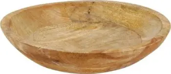 Tas druri dekorativ, i rrumbullakët, i madh, ngjyrë druri natyral