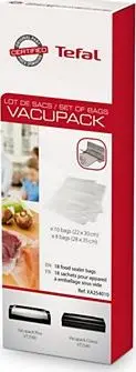 Qese vakumi Tefal XA254010 Vacupack, set 18 copë, 280 x 350 mm, transparente