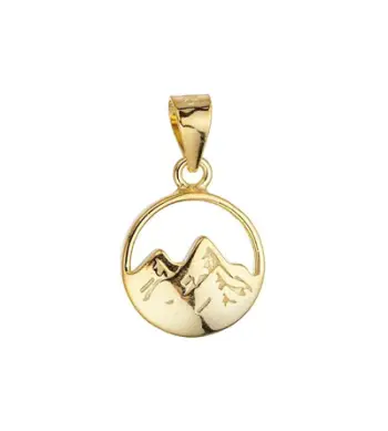Pendant për varëse Evolution Group Mountains 64086/AU, i artë