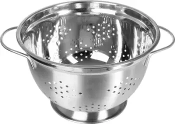 Sitë kuzhine inox, 25 cm, 2 doreza, argjendi