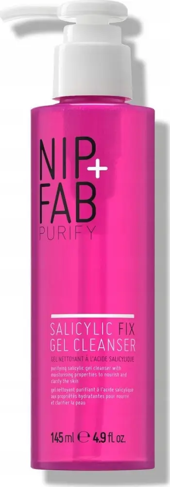 Xhel pastrues fytyre Nip Fab Salicylic Fix, 145ml, me acid salicilik, rozë