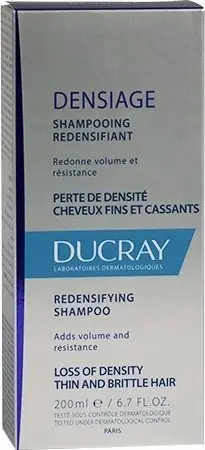 Shampo për flokë Ducray Densiage, redensifikuese, për flokë të hollë dhe të brishtë, 200ml