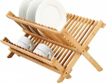 Raft enësh KingHoff KH-1631, bambu, i palosshëm, natyral