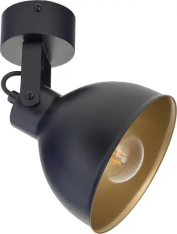 Lampë tavanore Sigma Mars 32266, E27 60W, metal, e zezë ari