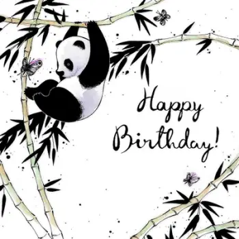 Kartolinë urimi Clear Creations CL2503 Swarovski, katrore, Birthday Panda