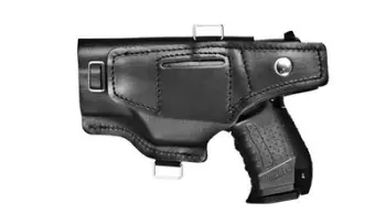 Mbajtëse lëkure për pistoletë Walther P99 PPQ, e rregullueshme, polimer dhe lëkurë, e zezë