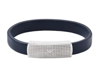 Byzylyk për meshkuj Emporio Armani EGS2987040, e kaltër/argjendtë