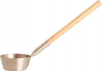 Lugë saune Rento Ladle, alumin, dorezë bambuje, gri