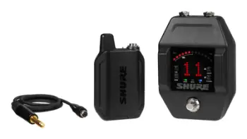 Sistem wireless për kitarë Shure GLXD16+, Dual Band 2.4 5.8 GHz, bateri Li Ion, i zi