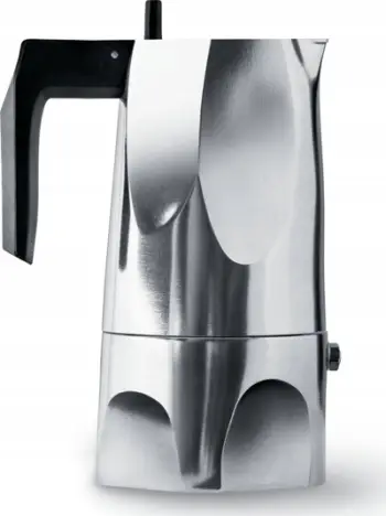 Xhezve për espresso Alessi Ossidiana, 3 filxhanë, alumini, gri metalike