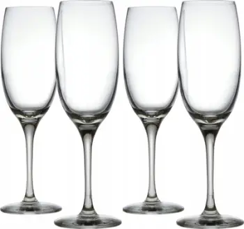 Kupa shampanje Alessi Mami Champagne Flutes, set 2 copë, kristal transparente