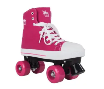 Patina me katër rrota Rookie Canvas High, ABEC 3, rozë