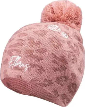 Kapele dimërore Elbrus Winter Hat With Pom Pom Iguana Myron, përzierje leshi akriliku, UNI, rozë