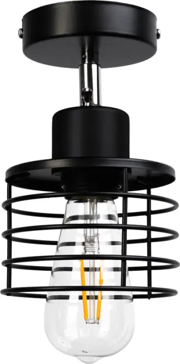Lampë tavanore ISLA, 1x60W, E27, e zezë