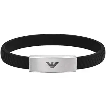 Byzylyk për meshkuj Emporio Armani EGS2996040, 21.5cm, i zi/argjendtë