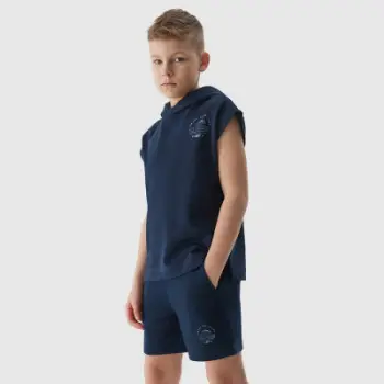 Shorce fëmijësh 4F Kids, pambuk, blu