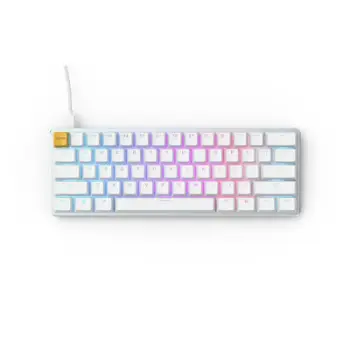 Tastierë mekanike Glorious GMMK 60%, RGB, hot swap, e bardhë