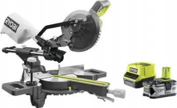 Sharrë prerëse këndi pa kabllo Ryobi ONE+ RMS18190-140G, 18V, me rrëshqitje, gri e gjelbër