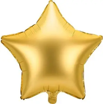 Balonë folie yll, 48 cm, ari satin