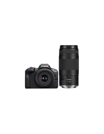 Kamerë mirrorless Canon EOS R100, KIT 18-45mm 75-300mm, e zezë