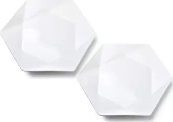 Set pjatash të sheshta Affek Design, 2 copë, të bardha