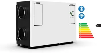 Rekuperator horizontal Comfort Vent HD3 HR Clear, 350 m³/h, Wi-Fi Bluetooth, i bardhë