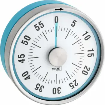 Timer kuzhine mekanik TFA Puck 38.1028.20, 60 minuta, magnetik, blu