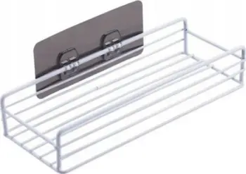 Raft muri vetëngjitës DA131A, çelik inox, për kuzhinë dhe banjo, i bardhë
