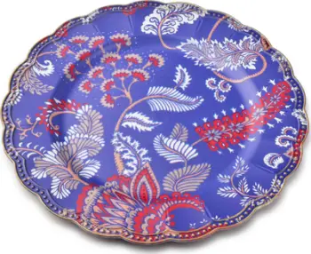 Pjatë dekorative Mondex Blanche Colours, 33x33 cm, polipropilen, blu shumëngjyrëshe