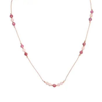 Varëse për femra Agato Angelite and Tourmaline Cord HE48K3RG-LP, e artë rozë/ rozë
