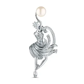 Karficë për femra JwL Luxury Pearls JL0875, e argjendtë