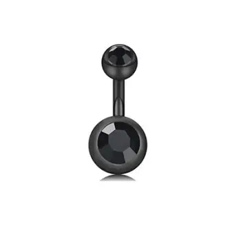 Vath për bark Troli Steel Belly Button, i zi