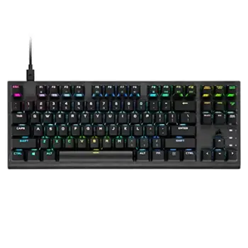 Tastierë gaming Corsair K60 Pro TKL, optiko mekanike OPX, me kabllo, RGB, e zezë