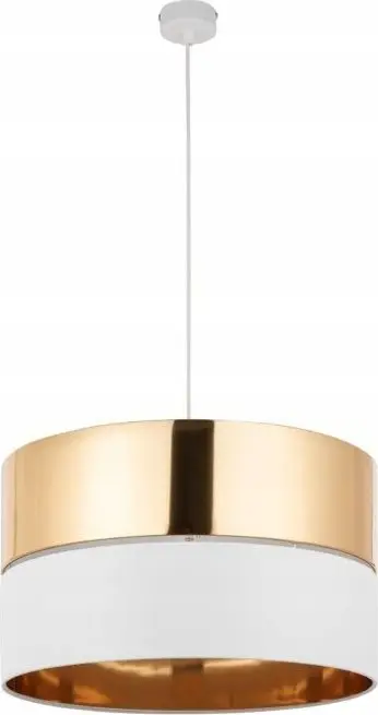 Lampë varëse TK Lighting Hilton, 1 llambë E27, e bardhë ari