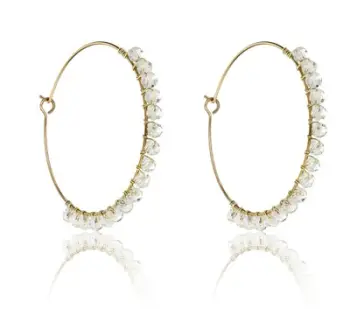 Vathë për femra Marc Malone Naomi White Earrings MCE23029G, të artë