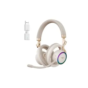 Kufje wireless Havit Fuxi H8, me mikrofon, RGB, ngjyrë ari