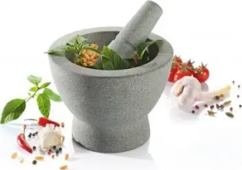 Havan kuzhine Gefu Crunchy, granit, 17 cm, gri