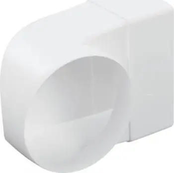 Kënd lidhës ventilimi airRoxy, vertikal variabël, 110x55mm, diametër 100mm, i bardhë