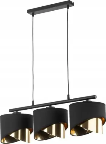 Llambë varëse TK Lighting Grant 4824, 3xE27, moderne, e zezë me të artë