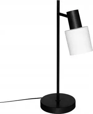 Llambë tavoline Atmosphera, metal, 45 cm, e zezë me abazhur të bardhë