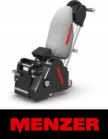 Makineri lëmimi parketi Menzer BSM 750 E, brez 200 mm, me thes pluhuri, e zezë