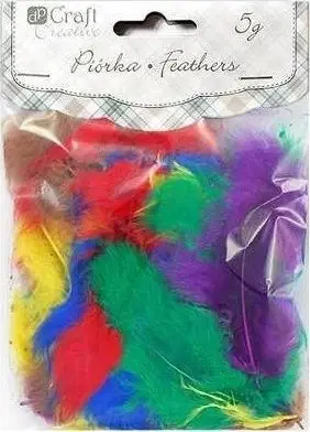 Pupla dekorative Dalprint Feathers Basic, 5 12 cm, 5g, shumëngjyrëshe