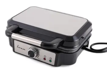 Gofrier Heinner Fram FAG-M1000BKSS, 1000W, 2 waffle, i zi argjendtë