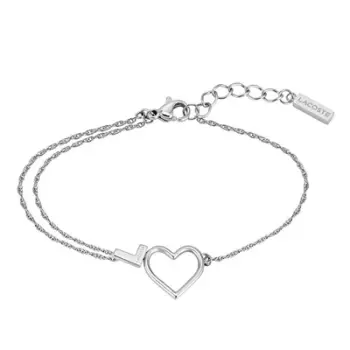 Byzylyk për femra Lacoste Heart Volte 2040014, i argjendtë