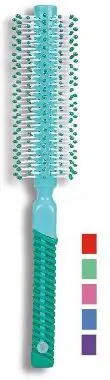 Furçë rrumbullake flokësh Donegal Brush For Styling Curling, plastike, dorezë antirrëshqitëse, e bardhë