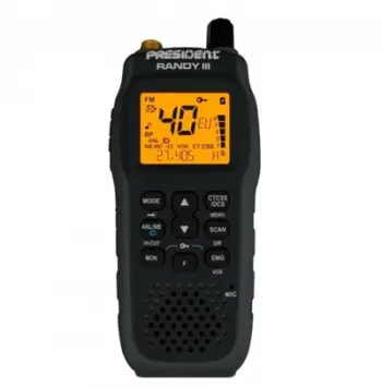 Radiolidhje President Randy 3 Mobile and Portable, 40 kanale AM FM, ekran LCD, e zezë