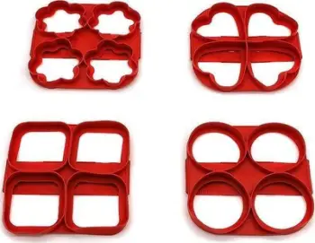 Set pjekjeje Adar Bratform 4 Molds MIX, tepsi dhe 4 forma pjekjeje, metalik